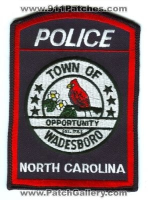 Wadesboro Police (North Carolina)
Scan By: PatchGallery.com
Keywords: town of