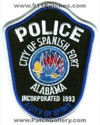 Spanish Fort Police (Alabama)
Scan By: PatchGallery.com
Keywords: city of