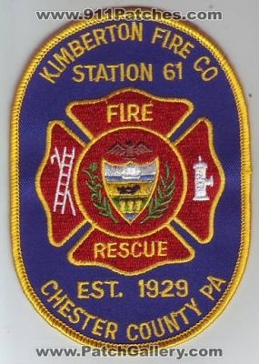 Kimberton Fire Company Station 61 (Pennsylvania)
Thanks to Dave Slade for this scan.
County: Chester
Keywords: rescue