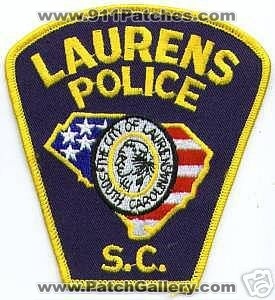 Laurens Police (South Carolina)
Thanks to apdsgt for this scan.
Keywords: the city of