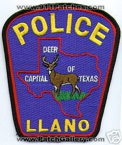 Llano Police (Texas)
Thanks to apdsgt for this scan.
