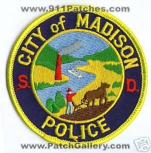 Madison Police (South Dakota)
Thanks to apdsgt for this scan.
Keywords: city of