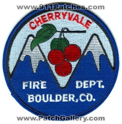 Cherryvale Fire Department Patch (Colorado) (Defunct)
[b]Scan From: Our Collection[/b]
Now Rocky Mountain Fire Department
Keywords: dept. boulder co.