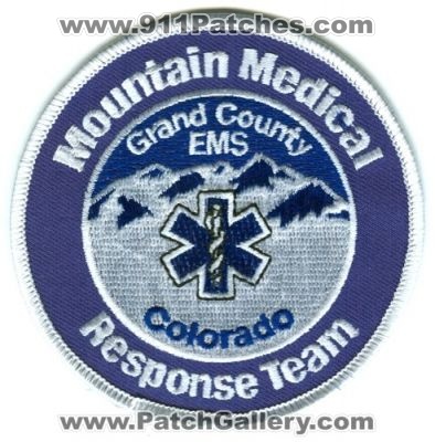 Grand County EMS Mountain Medical Response Team Patch (Colorado)
[b]Scan From: Our Collection[/b]
Keywords: emergency medical services