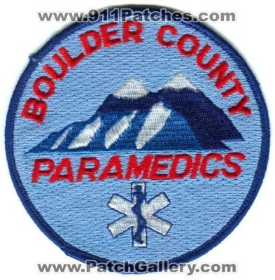 Boulder County Paramedics Patch (Colorado) (Defunct)
[b]Scan From: Our Collection[/b]
Keywords: ems