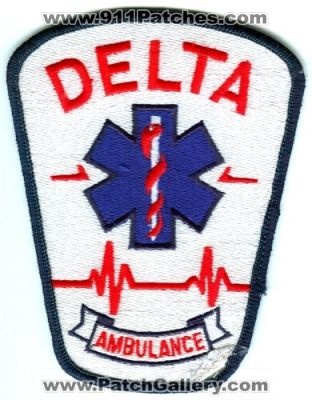 Delta Ambulance Patch (Colorado)
[b]Scan From: Our Collection[/b]
Keywords: ems