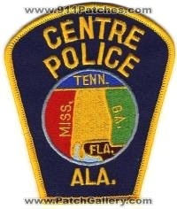 Centre Police (Alabama)
Thanks to BensPatchCollection.com for this scan.
