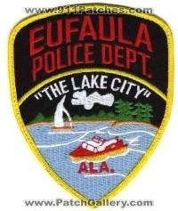Eufaula Police Department (Alabama)
Thanks to BensPatchCollection.com for this scan.
Keywords: dept