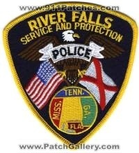 River Falls Police (Alabama)
Thanks to BensPatchCollection.com for this scan.
