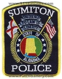 Sumiton Police (Alabama)
Thanks to BensPatchCollection.com for this scan.
