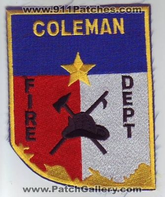 Coleman Fire Department (Texas)
Thanks to Dave Slade for this scan.
Keywords: dept