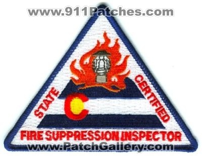Colorado State Certified Fire Suppression Inspector Patch (Colorado)
[b]Scan From: Our Collection[/b]
