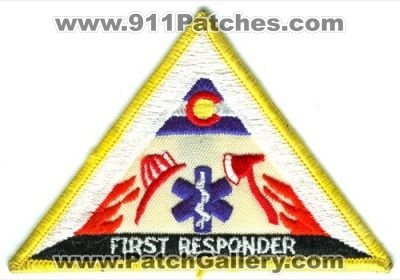 Colorado State Fire First Responder Patch (Colorado)
[b]Scan From: Our Collection[/b]
Keywords: ems