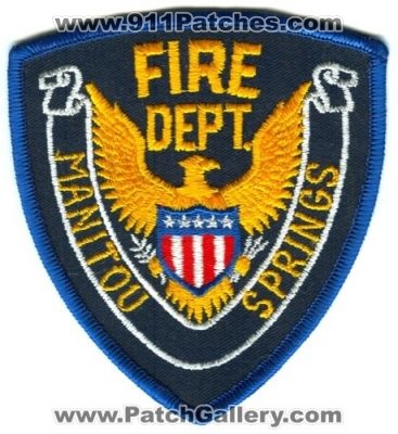 Manitou Springs Fire Department Patch (Colorado)
[b]Scan From: Our Collection[/b]
Keywords: dept