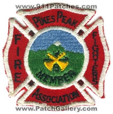 Pikes Peak Fire Fighters Association Member Patch (Colorado)
[b]Scan From: Our Collection[/b]
Keywords: firefighters