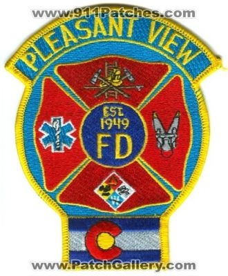 Pleasant View Fire Department Patch (Colorado)
[b]Scan From: Our Collection[/b]
Keywords: dept. pvfd