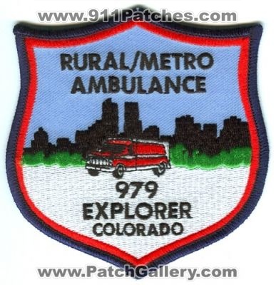 Rural Metro Ambulance Explorer Post 979 Patch (Colorado) (Defunct)
[b]Scan From: Our Collection[/b]
Keywords: ems