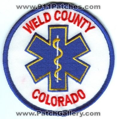 Weld County Ambulance Emergency Medical Services EMS Patch (Colorado)
[b]Scan From: Our Collection[/b]
Keywords: co.