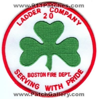 Boston Fire Department Ladder 20 (Massachusetts)
Scan By: PatchGallery.com
Keywords: dept. bfd company station