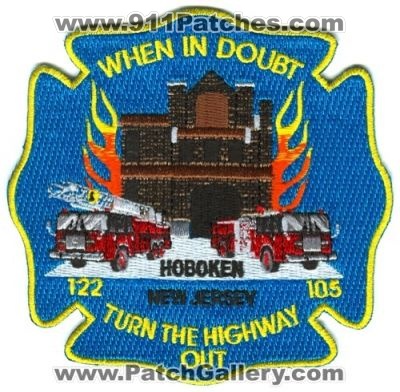 Hoboken Fire Department Engine 105 Ladder 122 Patch (New Jersey)
Scan By: PatchGallery.com
Keywords: dept. company co. station truck when in doubt turn the highway out