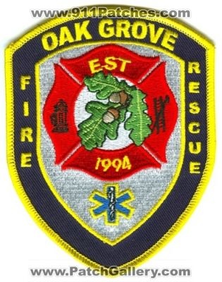 Oak Grove Fire Rescue Department Patch (Oklahoma)
Scan By: PatchGallery.com
Keywords: dept.