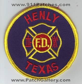 Henly Fire Department (Texas)
Thanks to Dave Slade for this scan.
Keywords: f.d. fd