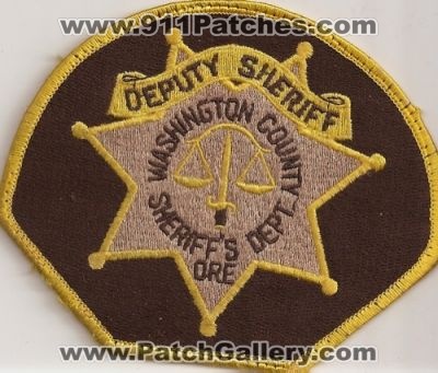 Washington County Sheriff's Deputy (Oregon)
Thanks to Police-Patches-Collector.com for this scan. 
Keywords: sheriffs department dept