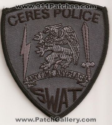 Ceres Police SWAT (California)
Thanks to Police-Patches-Collector.com for this scan.
