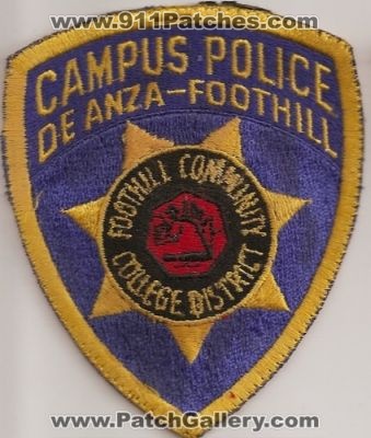 De Anza Foothills College District Campus Police (California)
Thanks to Police-Patches-Collector.com for this scan.
