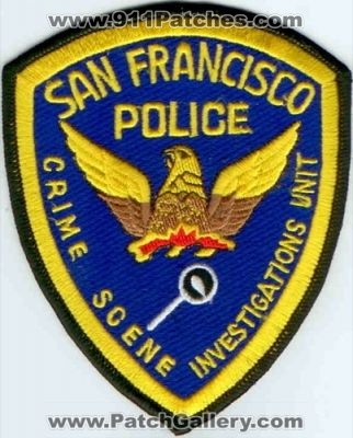San Francisco Police Crime Scene Investigations Unit (California)
Thanks to Police-Patches-Collector.com for this scan.
Keywords: csi