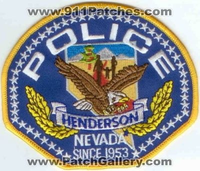 Henderson Police (Nevada)
Thanks to Police-Patches-Collector.com for this scan.
