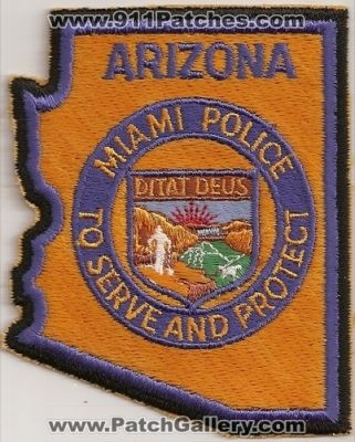 Miami Police (Arizona)
Thanks to Police-Patches-Collector.com for this scan.
