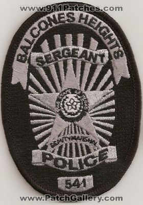 Balcones Heights Police Sergeant (Texas)
Thanks to Police-Patches-Collector.com for this scan.
