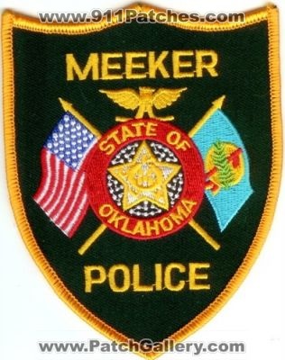 Meeker Police (Oklahoma)
Thanks to Police-Patches-Collector.com for this scan.

