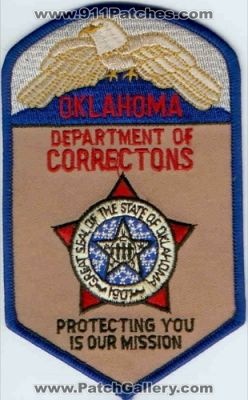 Oklahoma Department of Corrections (Oklahoma)
Thanks to Police-Patches-Collector.com for this scan.
Keywords: doc