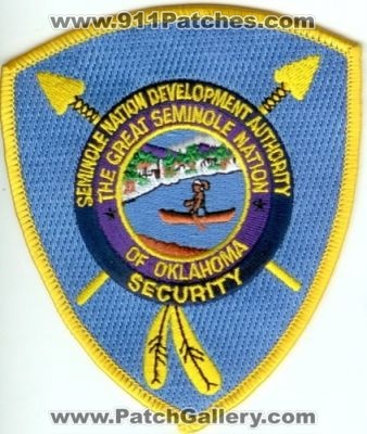 Seminole Nation Development Authority Security (Oklahoma)
Thanks to Police-Patches-Collector.com for this scan.
Keywords: the great of