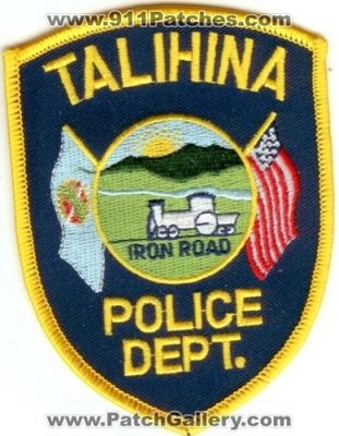 Talihina Police Department (Oklahoma)
Thanks to Police-Patches-Collector.com for this scan.
Keywords: dept