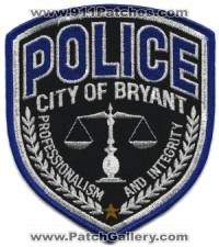 Bryant Police (Arkansas)
Thanks to BensPatchCollection.com for this scan.
Keywords: city of