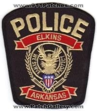 Elkins Police (Arkansas)
Thanks to BensPatchCollection.com for this scan.
