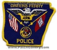 Greers Ferry Police (Arkansas)
Thanks to BensPatchCollection.com for this scan.
