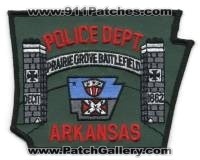 Prairie Grove Battlefield Police Department (Arkansas)
Thanks to BensPatchCollection.com for this scan.
Keywords: dept