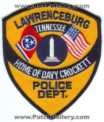 Lawrenceburg Police Department (Tennessee)
Scan By: PatchGallery.com
Keywords: dept