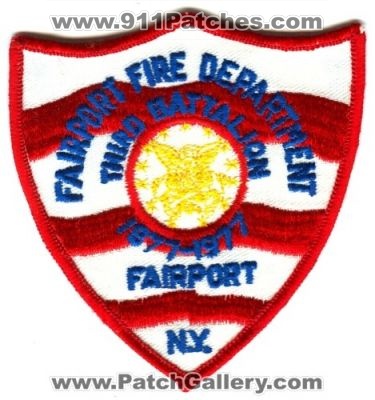 Fairport Fire Department Third Battalion Patch (New York)
[b]Scan From: Our Collection[/b]
