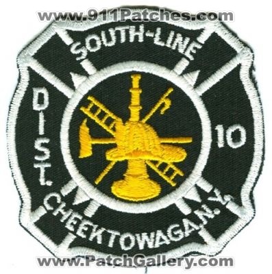 South-Line Fire District 10 Patch (New York)
[b]Scan From: Our Collection[/b]
Keywords: cheektowaga