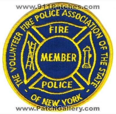 Volunteer Fire Police Association of the State of New York Member Patch (New York)
[b]Scan From: Our Collection[/b]
Keywords: the
