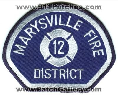 Marysville Fire Department Snohomish County District 12 (Washington)
Scan By: PatchGallery.com
Keywords: dept. co. dist. number no. #12