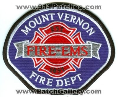 Mount Vernon Fire Department Patch (Washington)
Scan By: PatchGallery.com
Keywords: mt. dept. ems
