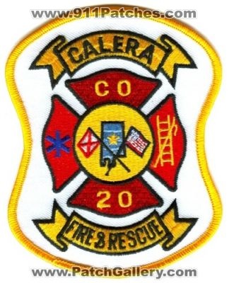 Calera Fire and Rescue Department Company 20 Patch (Alabama)
Scan By: PatchGallery.com
Keywords: & co. number no. #20 dept.