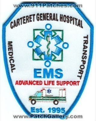 Carteret General Hospital Medical Transport Patch (North Carolina)
[b]Scan From: Our Collection[/b]
Keywords: ems advanced life support