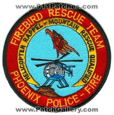 Firebird Rescue Team Phoenix Police Fire Department (Arizona)
Scan By: PatchGallery.com
Keywords: dept. helicopter rappel mountain rescue qualified